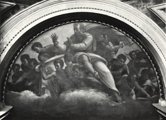 Carletti, Angelo — Luciani Sebastiano; Rossi de' Francesco - sec. XVI - Dio Padre e angeli — particolare